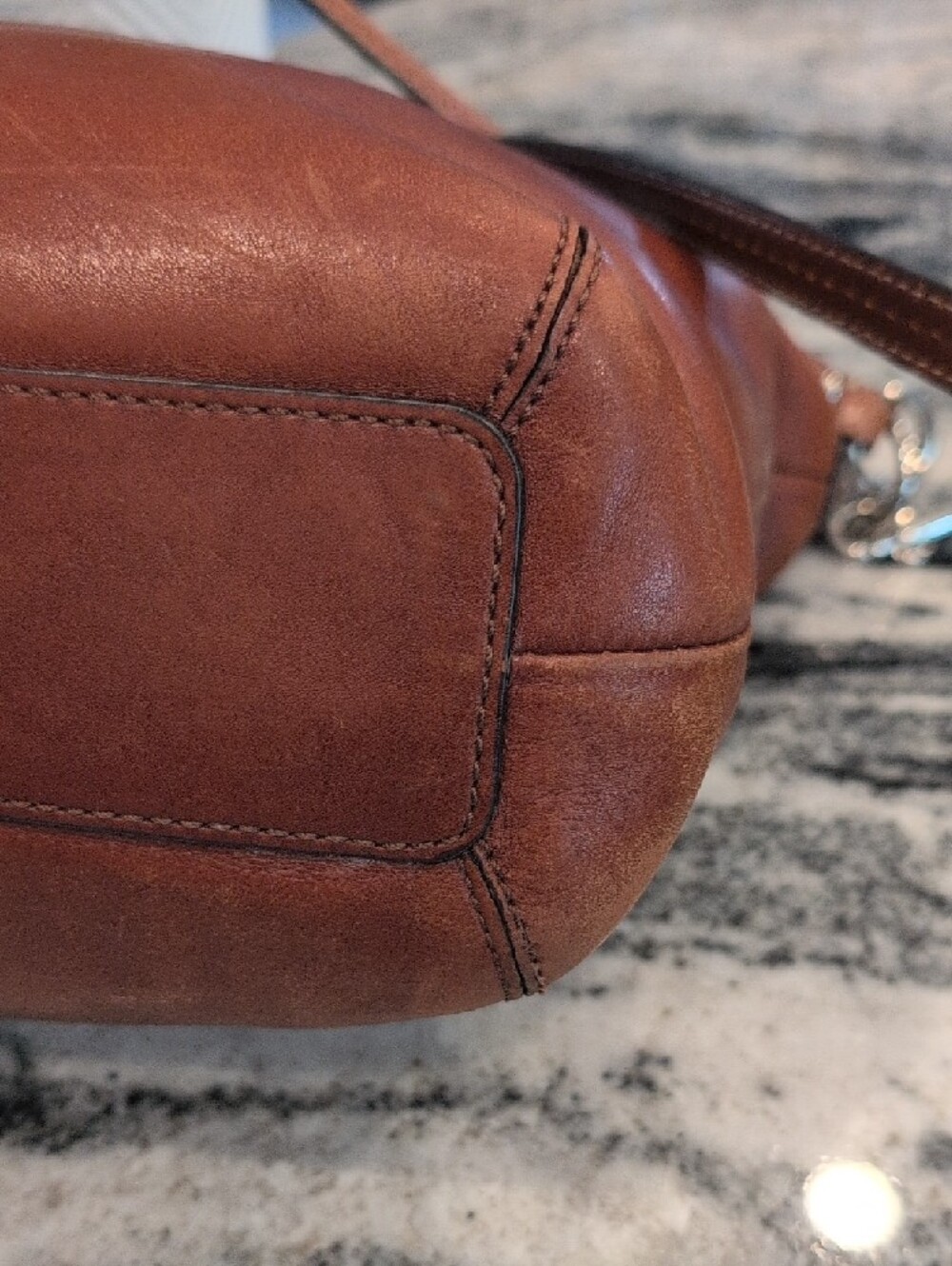 Coach Soho Pleated Brown Burnished Glove-Tanned Leather Hobo Shoulder Bag - Picture 12 of 12